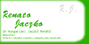 renato jaczko business card