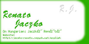 renato jaczko business card